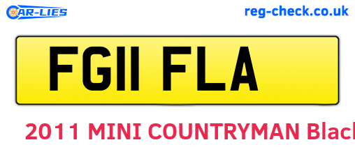 FG11FLA are the vehicle registration plates.
