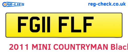 FG11FLF are the vehicle registration plates.