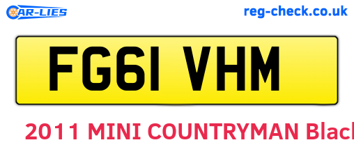 FG61VHM are the vehicle registration plates.