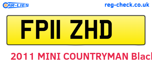 FP11ZHD are the vehicle registration plates.