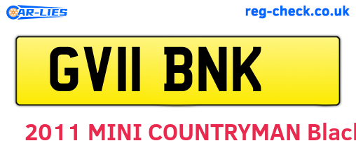 GV11BNK are the vehicle registration plates.