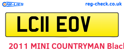 LC11EOV are the vehicle registration plates.