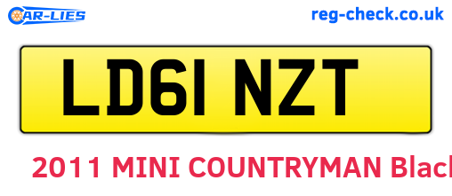 LD61NZT are the vehicle registration plates.