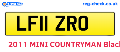 LF11ZRO are the vehicle registration plates.