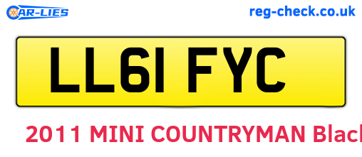 LL61FYC are the vehicle registration plates.