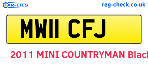 MW11CFJ are the vehicle registration plates.