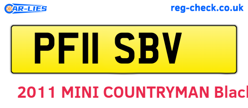 PF11SBV are the vehicle registration plates.