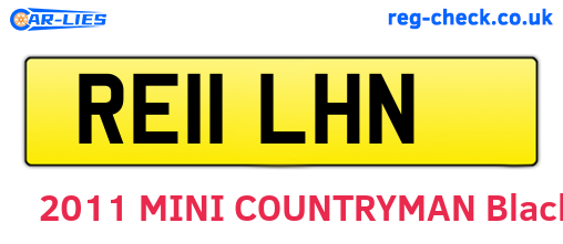 RE11LHN are the vehicle registration plates.