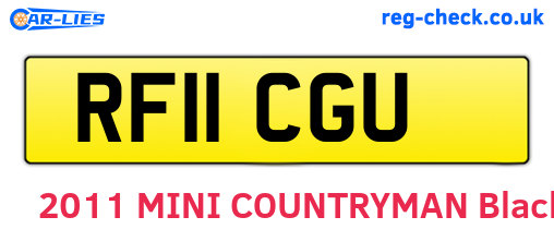 RF11CGU are the vehicle registration plates.
