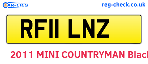 RF11LNZ are the vehicle registration plates.