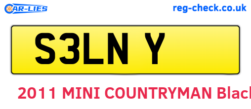 S3LNY are the vehicle registration plates.