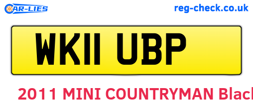 WK11UBP are the vehicle registration plates.