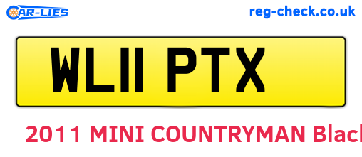 WL11PTX are the vehicle registration plates.