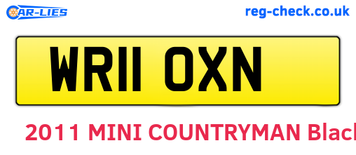 WR11OXN are the vehicle registration plates.
