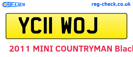 YC11WOJ are the vehicle registration plates.