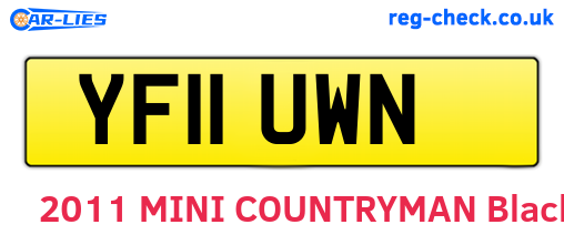 YF11UWN are the vehicle registration plates.