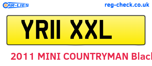 YR11XXL are the vehicle registration plates.