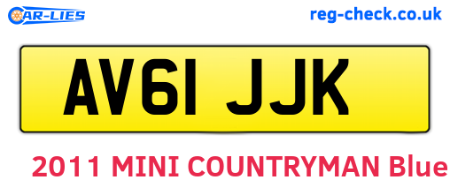 AV61JJK are the vehicle registration plates.