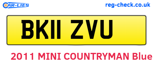 BK11ZVU are the vehicle registration plates.