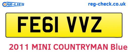 FE61VVZ are the vehicle registration plates.