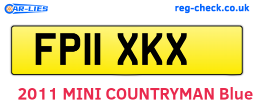 FP11XKX are the vehicle registration plates.