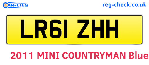 LR61ZHH are the vehicle registration plates.