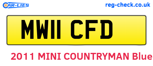 MW11CFD are the vehicle registration plates.