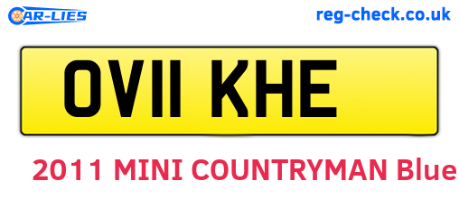 OV11KHE are the vehicle registration plates.