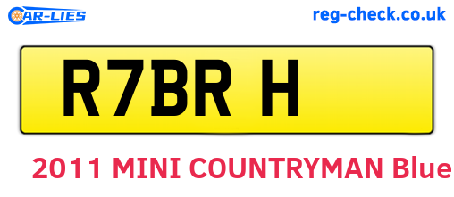 R7BRH are the vehicle registration plates.