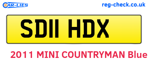 SD11HDX are the vehicle registration plates.