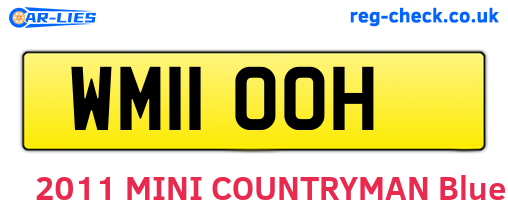 WM11OOH are the vehicle registration plates.