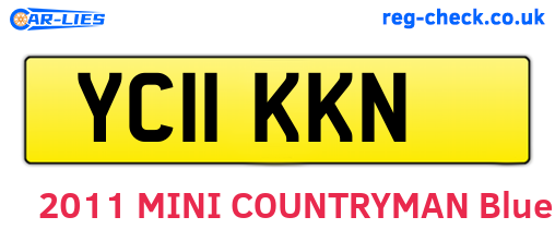 YC11KKN are the vehicle registration plates.