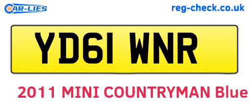 YD61WNR are the vehicle registration plates.