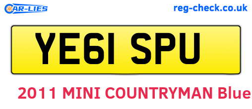 YE61SPU are the vehicle registration plates.