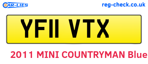 YF11VTX are the vehicle registration plates.