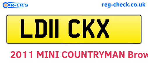 LD11CKX are the vehicle registration plates.