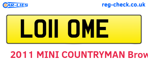 LO11OME are the vehicle registration plates.