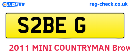 S2BEG are the vehicle registration plates.