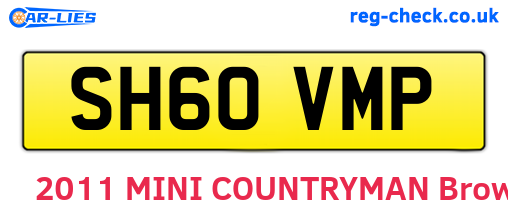 SH60VMP are the vehicle registration plates.