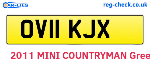OV11KJX are the vehicle registration plates.