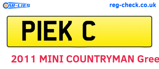 P1EKC are the vehicle registration plates.