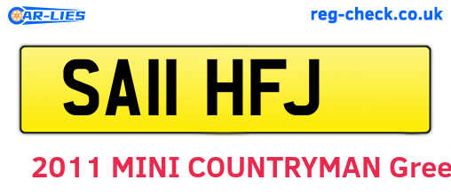 SA11HFJ are the vehicle registration plates.
