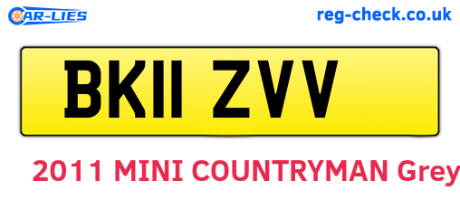 BK11ZVV are the vehicle registration plates.