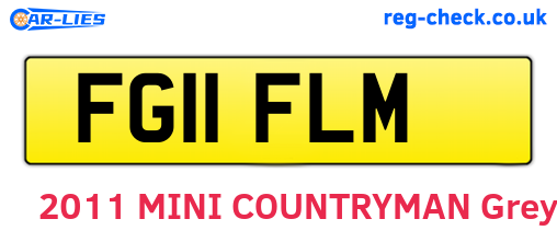 FG11FLM are the vehicle registration plates.