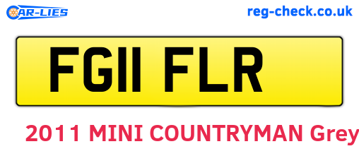 FG11FLR are the vehicle registration plates.