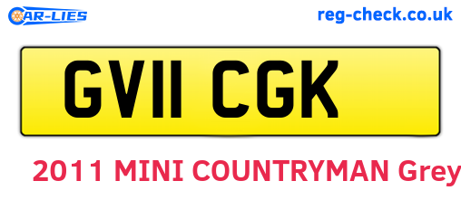 GV11CGK are the vehicle registration plates.