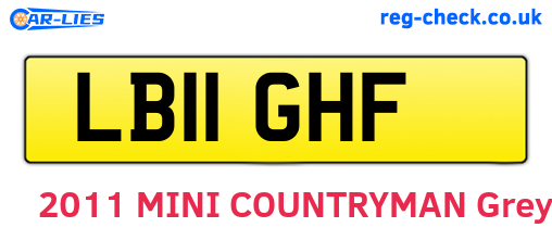 LB11GHF are the vehicle registration plates.