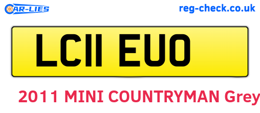 LC11EUO are the vehicle registration plates.