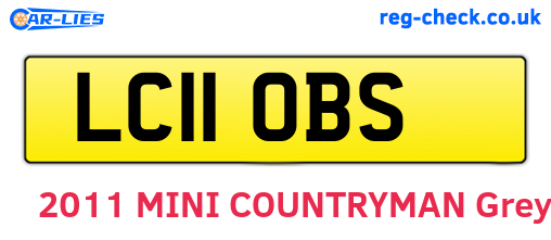 LC11OBS are the vehicle registration plates.