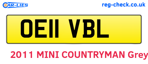 OE11VBL are the vehicle registration plates.